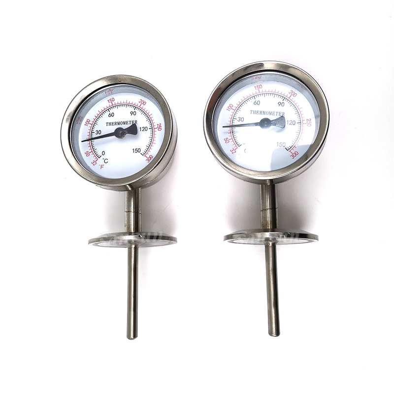Tipo vertical de aço inoxidável Tipo de temperatura Termômetro bimetal