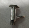 1/2" válvula de amostragem macho rosca BSP sanitária aço inoxidável